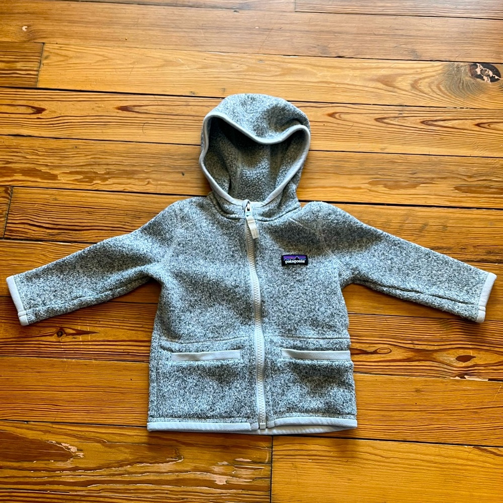 Patagonia Gray Fleece Jacket 12 - 18 months